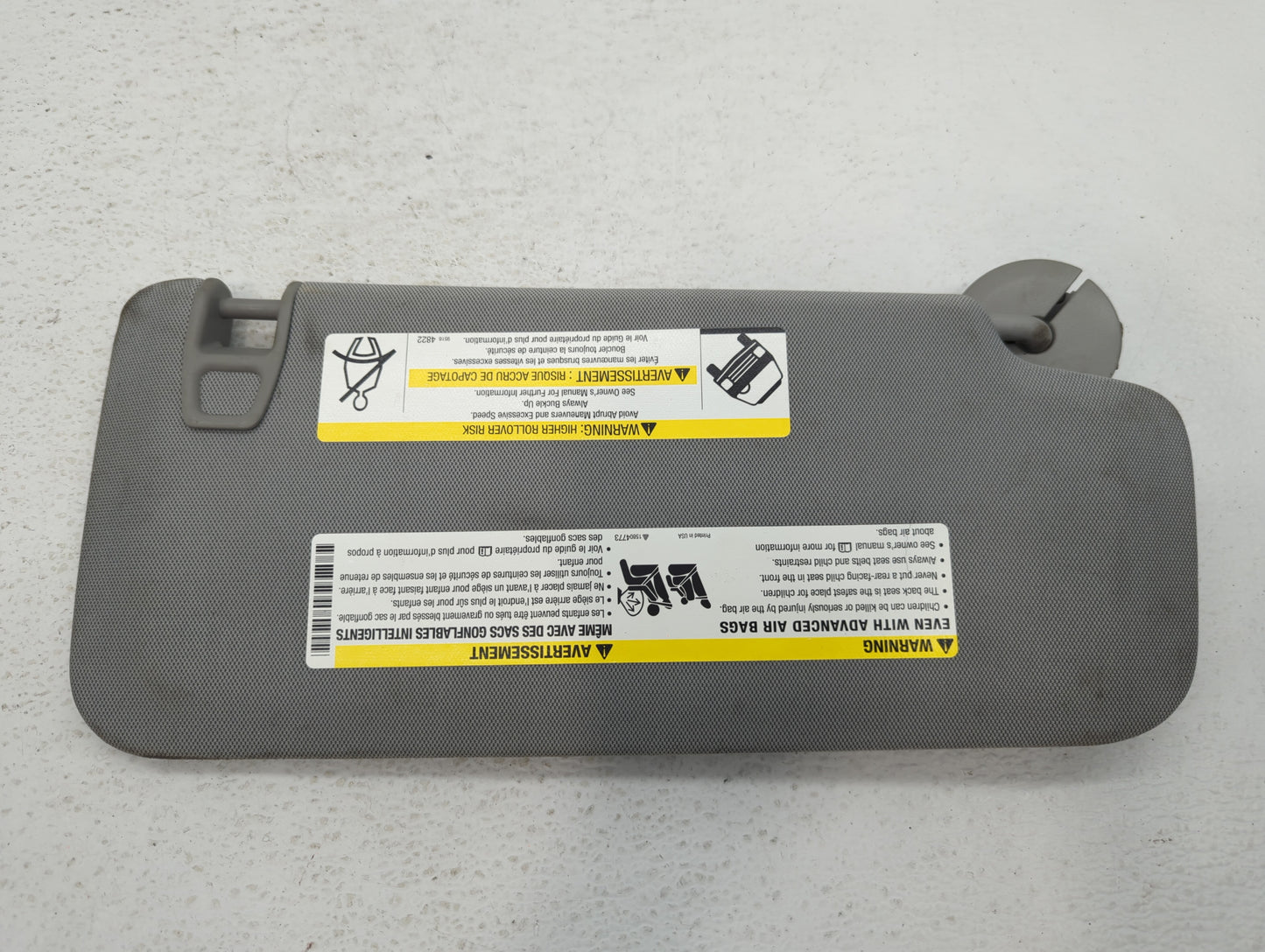 2017-2021 Chevrolet Trax Sun Visor Shade Replacement Passenger Right Mirror Fits Fits 2017 2018 2019 2020 2021 OEM Used Auto