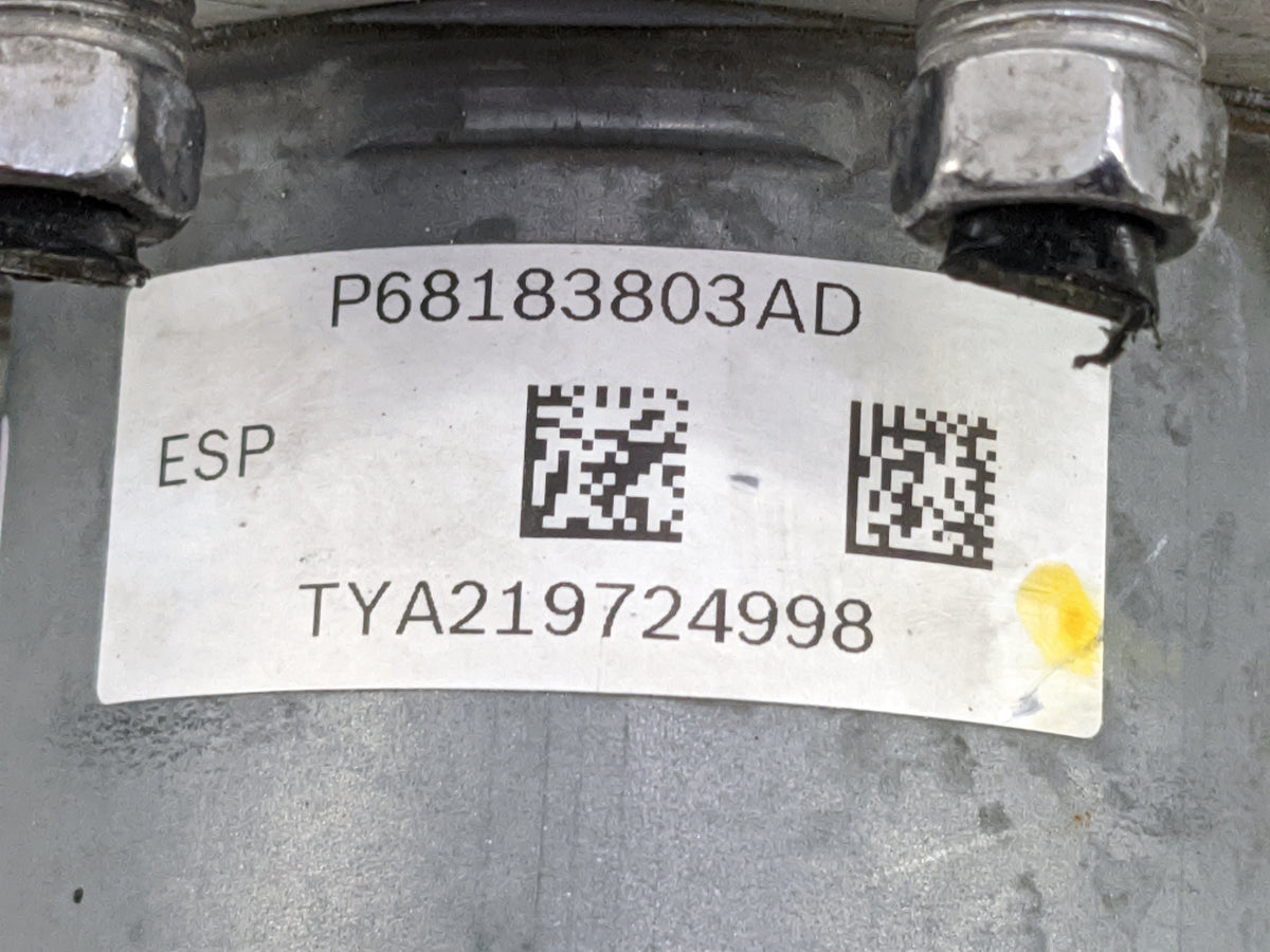 2017 Dodge Caravan Anti-Lock Brake ABS Pump Module Actuator OEM P/N:P68183803AD TYA219724998 Fits Fits 2015 2016 2018 2019 2