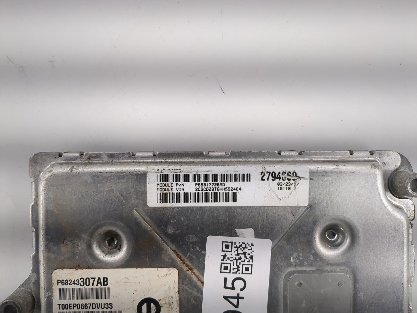 2016-2017 Dodge Challenger PCM Engine Control Computer ECU ECM PCU OEM P/N:P68243307AB Fits Fits 2016 2017 OEM Used Auto Par
