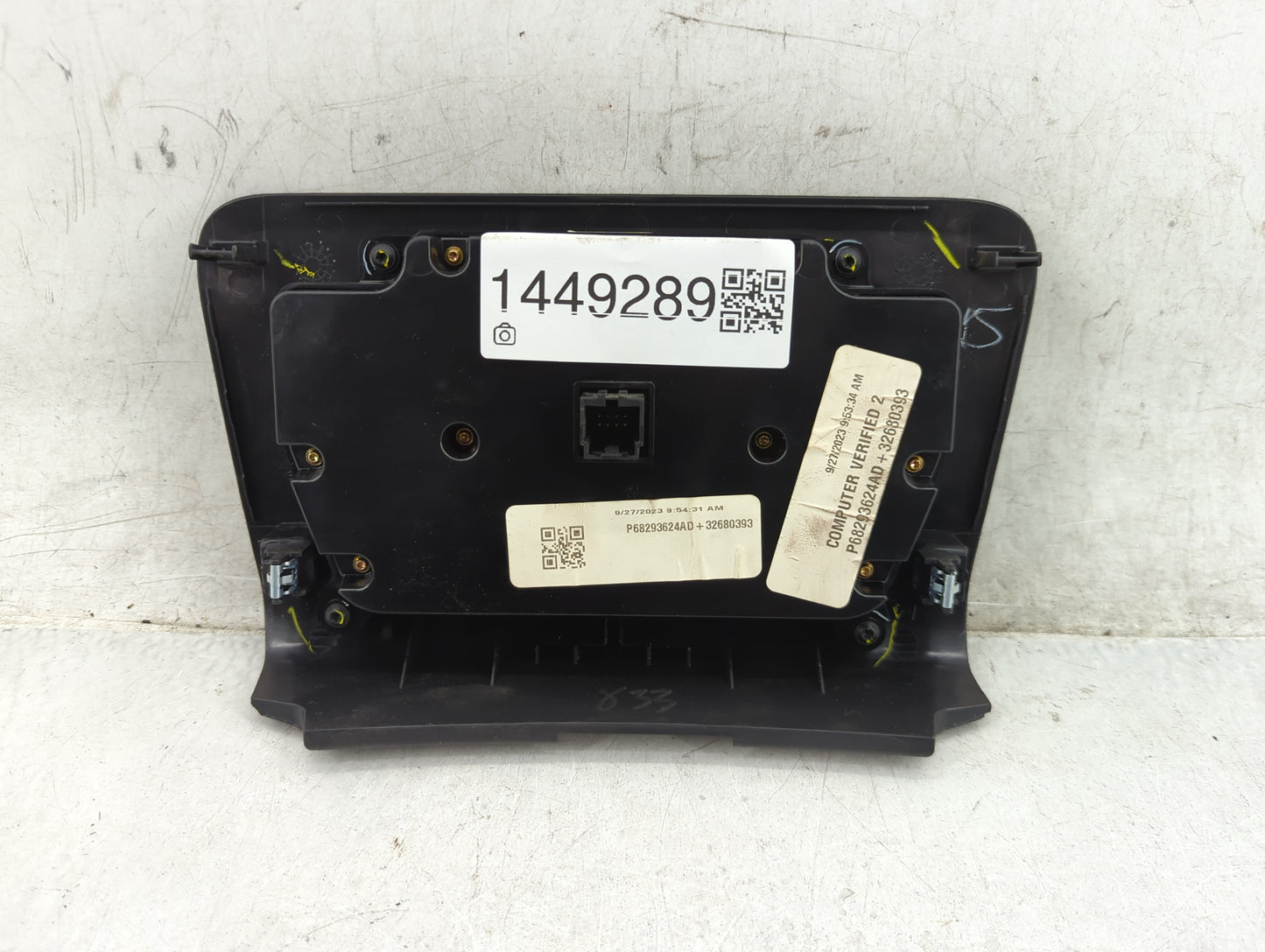 2017-2022 Dodge Charger Climate Control Module Temperature AC/Heater Replacement P/N:P68293624AD Fits OEM Used Auto Parts -