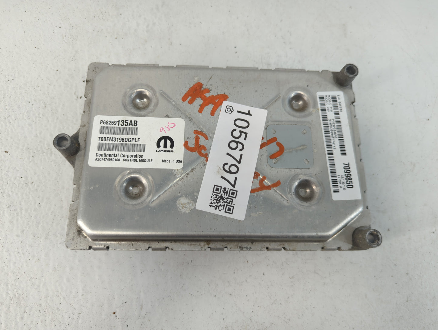 2016-2019 Dodge Journey PCM Engine Control Computer ECU ECM PCU OEM P/N:P68259135AB Fits Fits 2016 2017 2018 2019 OEM Used A