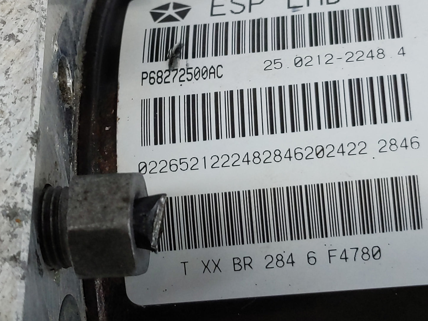 2017 Dodge Journey ABS Pump Control Module Replacement P/N:P68272500AC P68272500AA Fits OEM Used Auto Parts - Oemusedautopar