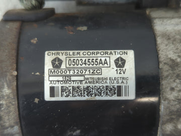 2009-2020 Dodge Journey Car Starter Motor Solenoid OEM P/N:05034555AA M000T32071ZC Fits OEM Used Auto Parts
