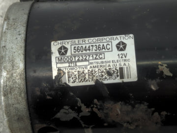 2017 Dodge Ram 1500 Car Starter Motor Solenoid OEM P/N:M000T23271ZC 56044736AC Fits OEM Used Auto Parts