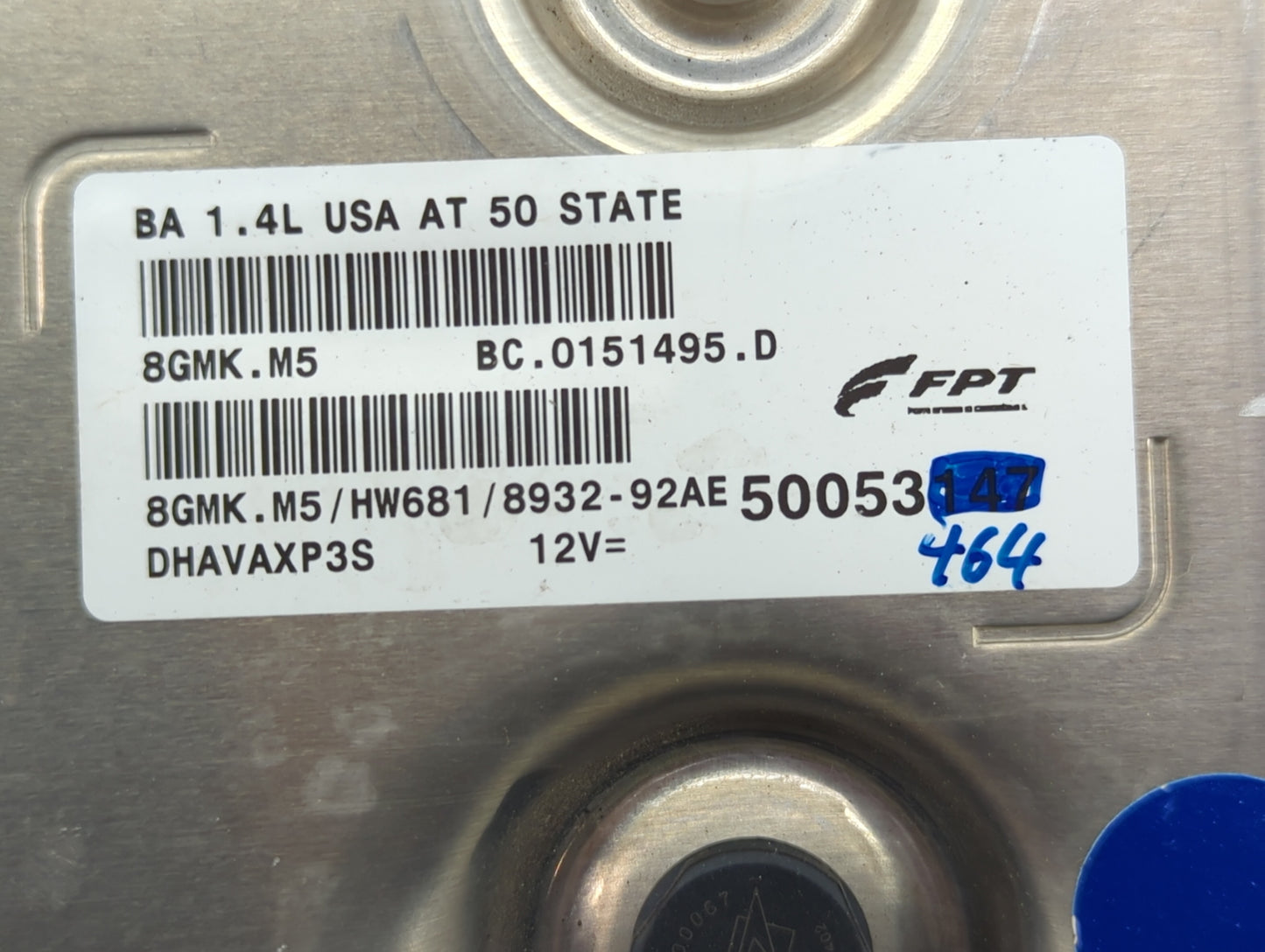 2017 Fiat-Lancia 124 Spider PCM Engine Control Computer ECU ECM PCU OEM P/N:BC.0151495.D 8GMK.M5, 8932-92AE, 50053147 Fits O