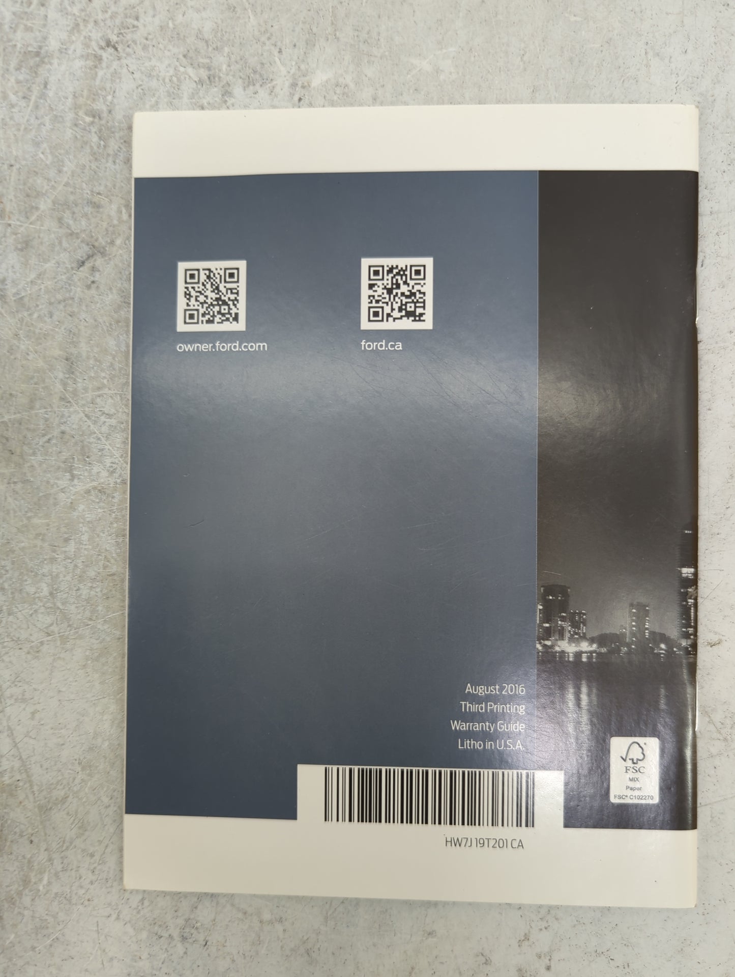 2017 Ford Edge Owners Manual Book Guide P/N:HT4J19A321AB HW7J19T201CA OEM Used Auto Parts - Oemusedautoparts1.com