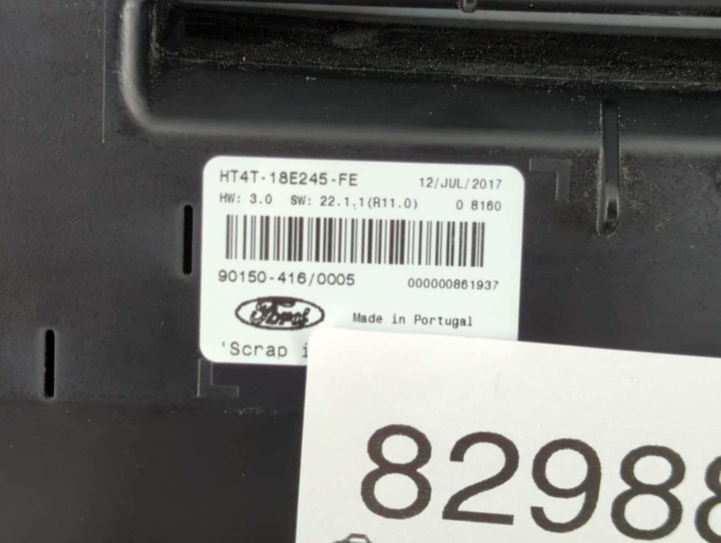 2017-2018 Ford Edge Radio AM FM Cd Player Receiver Replacement P/N:HT4T-18E245-FE HT4T-18E245-FA Fits Fits 2017 2018 OEM Use