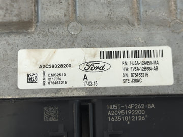 2017-2019 Ford Escape PCM Engine Control Computer ECU ECM PCU OEM P/N:HU5T-14F262-BA FV6A-12B684-AB Fits Fits 2017 2018 2019 OEM Used Auto Parts