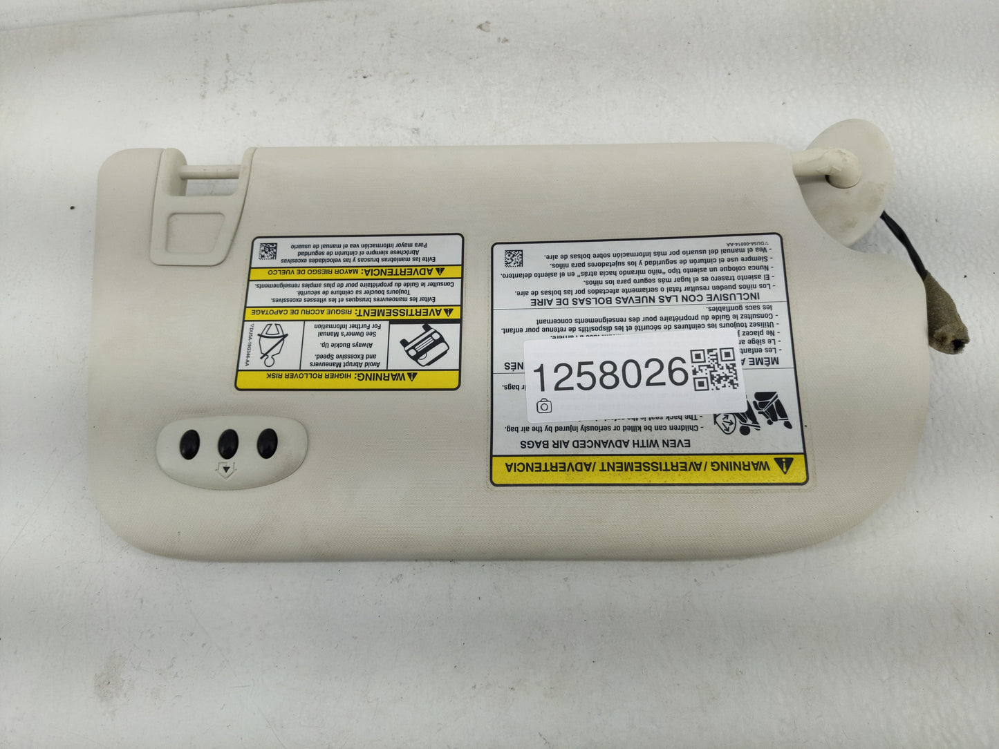 2013-2019 Ford Escape Sun Visor Shade Replacement Driver Left Mirror Fits Fits 2013 2014 2015 2016 2017 2018 2019 OEM Used A
