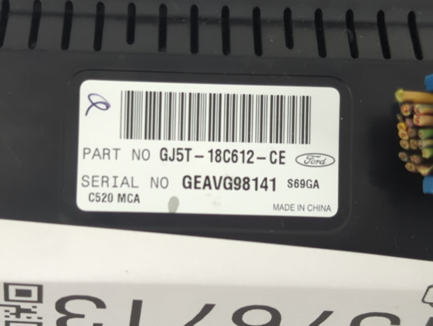 2017 Ford Escape Climate Control Module Temperature AC/Heater Replacement P/N:GJ5T-18C612-CE Fits OEM Used Auto Parts - Oemu