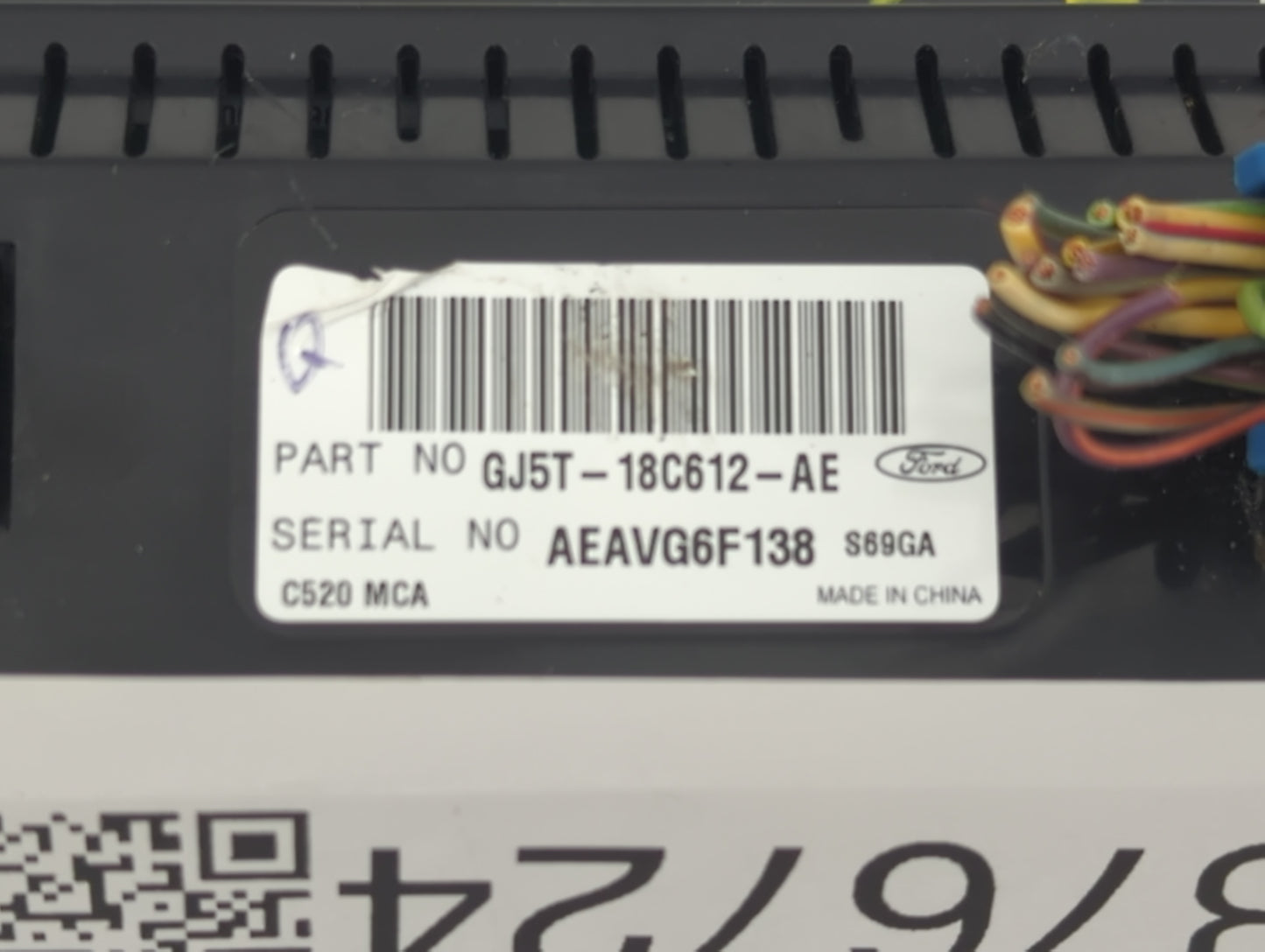 2017 Ford Escape Climate Control Module Temperature AC/Heater Replacement P/N:GJ5T-18C612-AE Fits OEM Used Auto Parts - Oemu