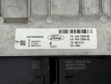 2017-2019 Ford Escape PCM Engine Control Computer ECU ECM PCU OEM P/N:HU5T-14F262-BA HJ5A-12A650-MA Fits Fits 2017 2018 2019 OEM Used Auto Parts