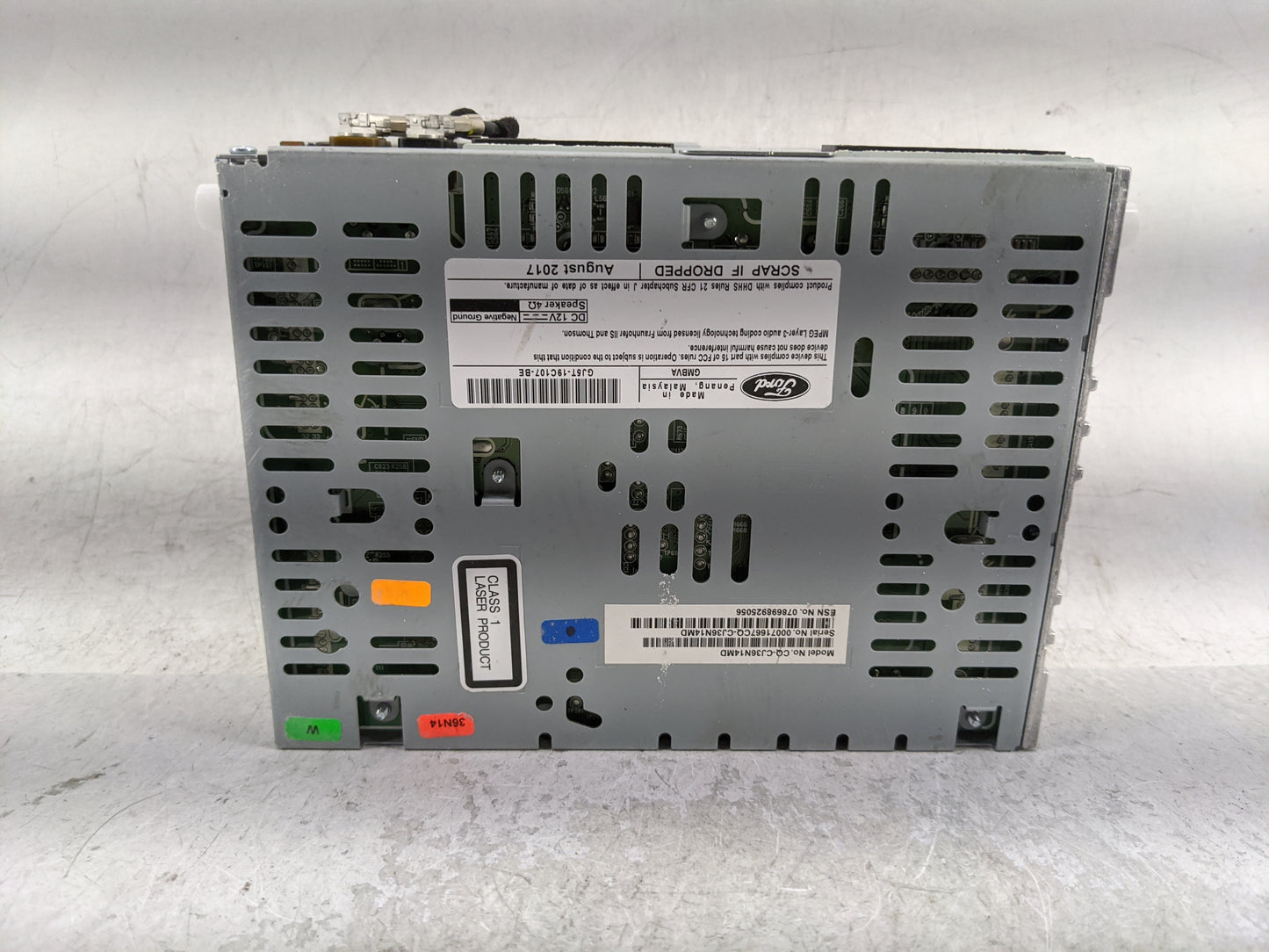 2015-2019 Ford Escape Radio AM FM Cd Player Receiver Replacement P/N:GJ5T-19C107-DC Fits Fits 2015 2016 2017 2018 2019 OEM U