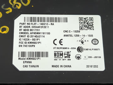 2017 Ford Escape Bluetooth Phone Communication Control Module Ccm Oem