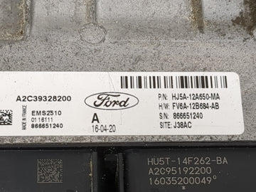 2017-2019 Ford Escape PCM Engine Control Computer ECU ECM PCU OEM P/N:FV6A-12B684-AB HJ5A-12A650-MA Fits Fits 2017 2018 2019 OEM Used Auto Parts