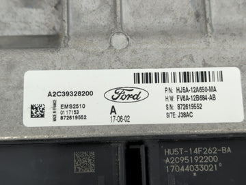 2017-2019 Ford Escape PCM Engine Control Computer ECU ECM PCU OEM P/N:FV6A-12B684-AB HJ5A-12A650-MA Fits Fits 2017 2018 2019 OEM Used Auto Parts