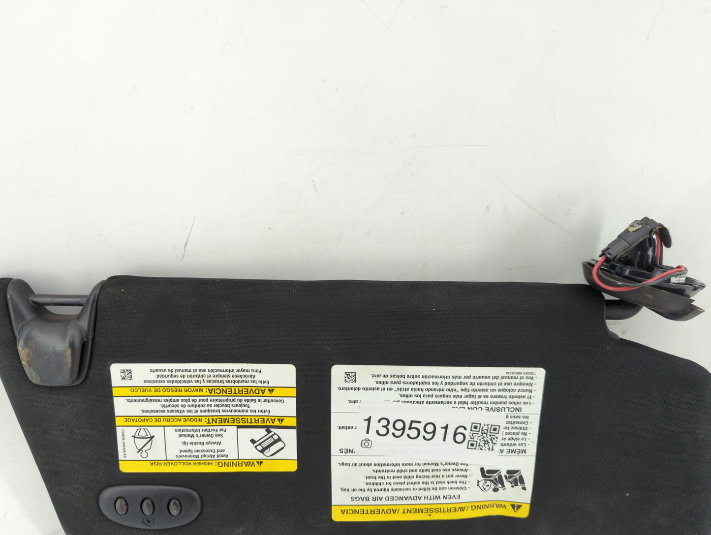 2017 Ford Explorer Sun Visor Shade Replacement Driver Left Mirror Fits OEM Used Auto Parts - Oemusedautoparts1.com