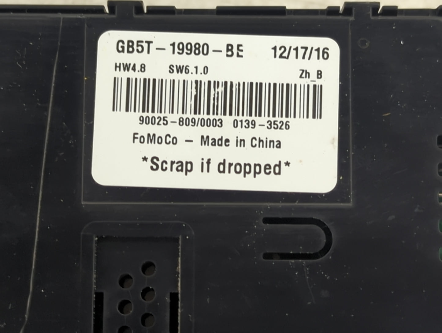 2017 Ford Explorer Climate Control Module Temperature AC/Heater Replacement P/N:GB5T-19980-BE Fits OEM Used Auto Parts - Oem