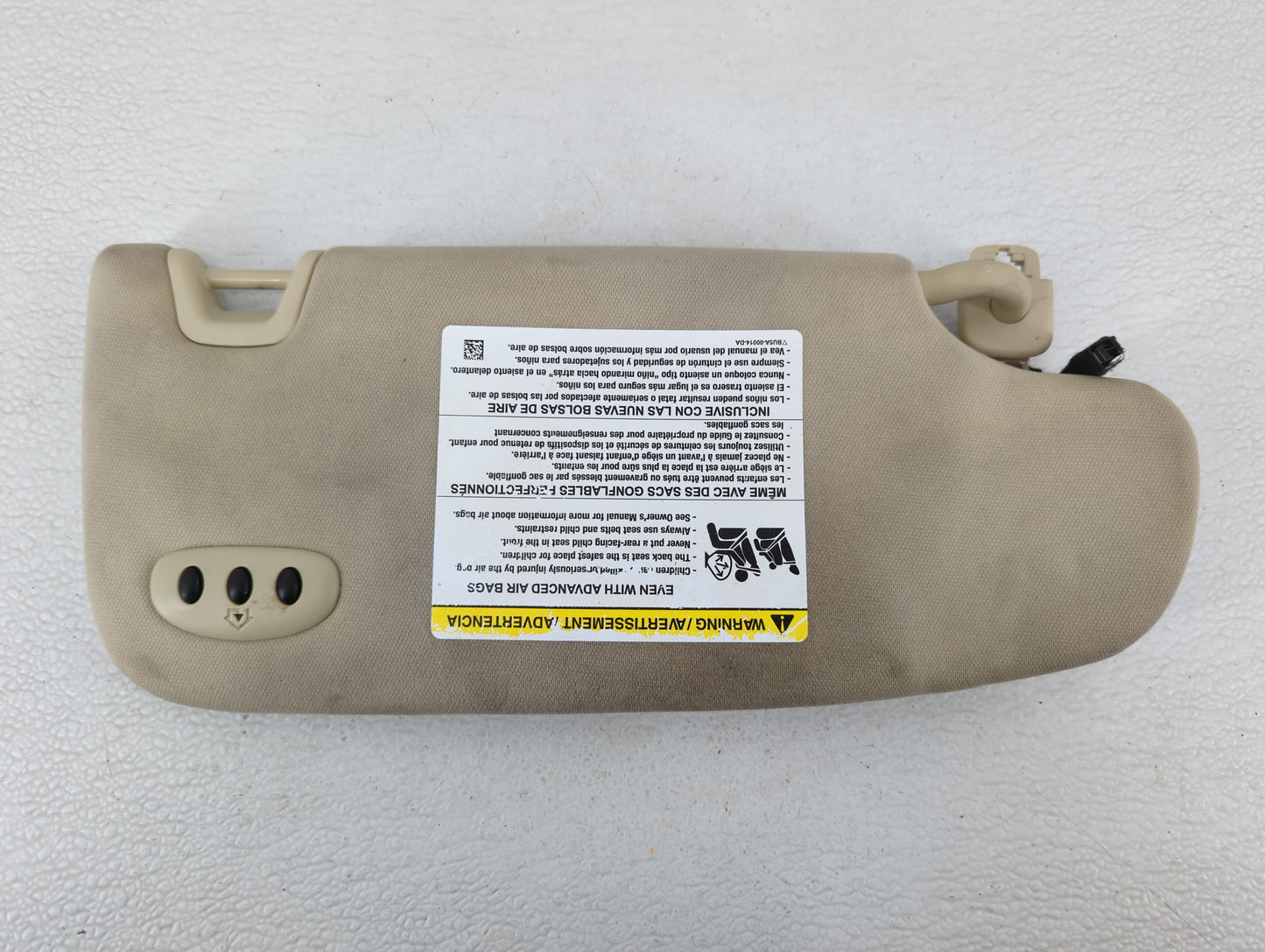 2017 Ford Explorer Sun Visor Shade Replacement Driver Left Mirror Fits OEM Used Auto Parts - Oemusedautoparts1.com