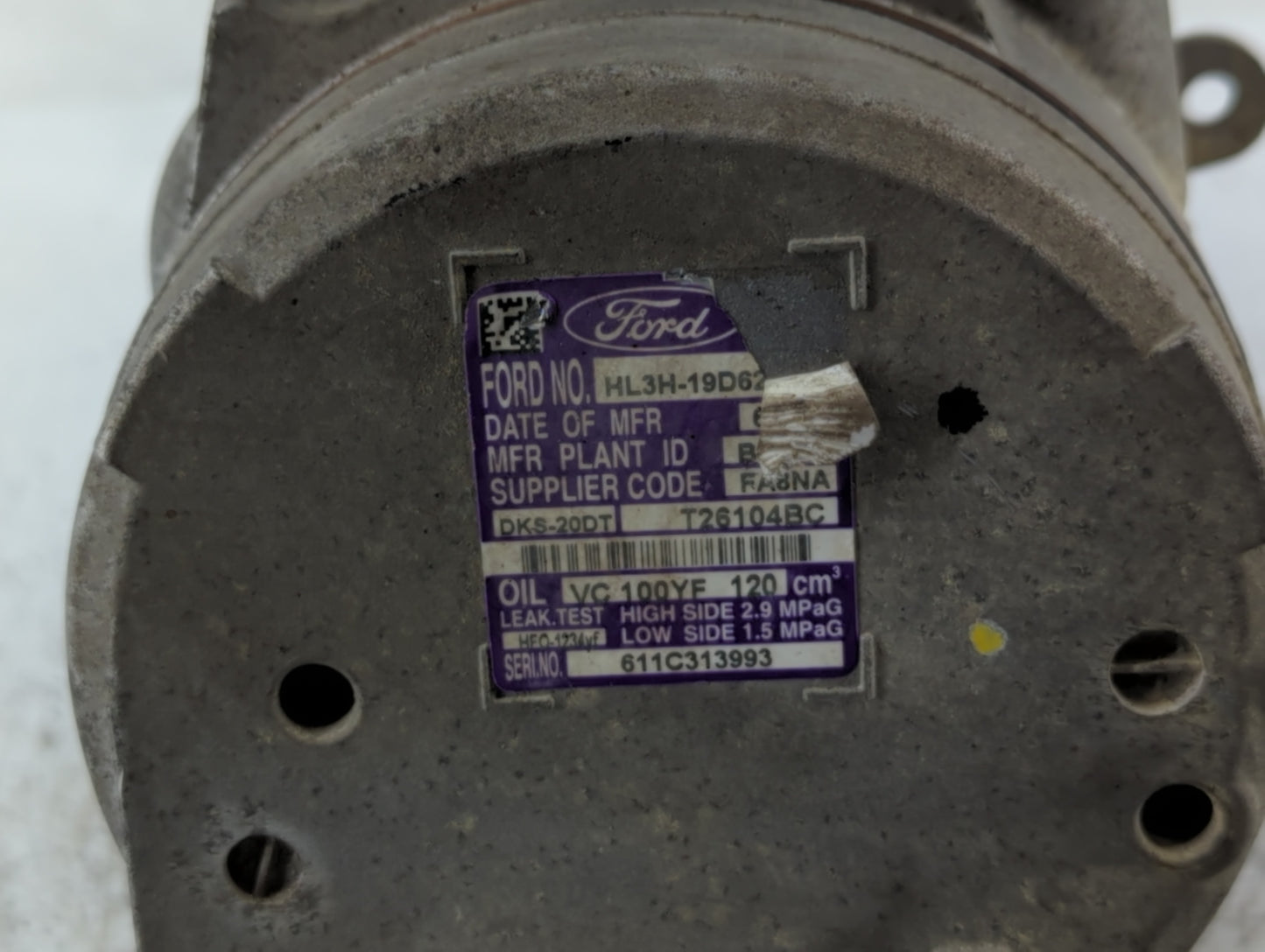 2017-2017 Ford F-150 Air Conditioning A/c Ac Compressor Oem - Oemusedautoparts1.com