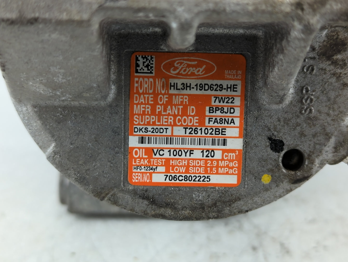 2017 Ford F-150 Alternator Replacement Generator Charging Assembly Engine OEM P/N:HL34-19D629-HE Fits OEM Used Auto Parts -