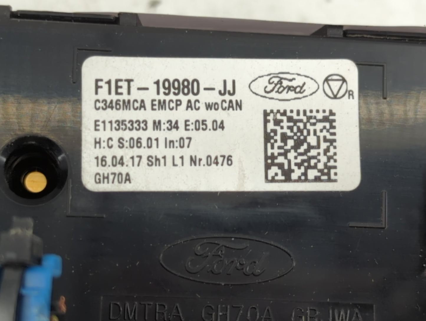 2015-2018 Ford Focus Climate Control Module Temperature AC/Heater Replacement P/N:F1ET-19980-JJ Fits Fits 2015 2016 2017 201