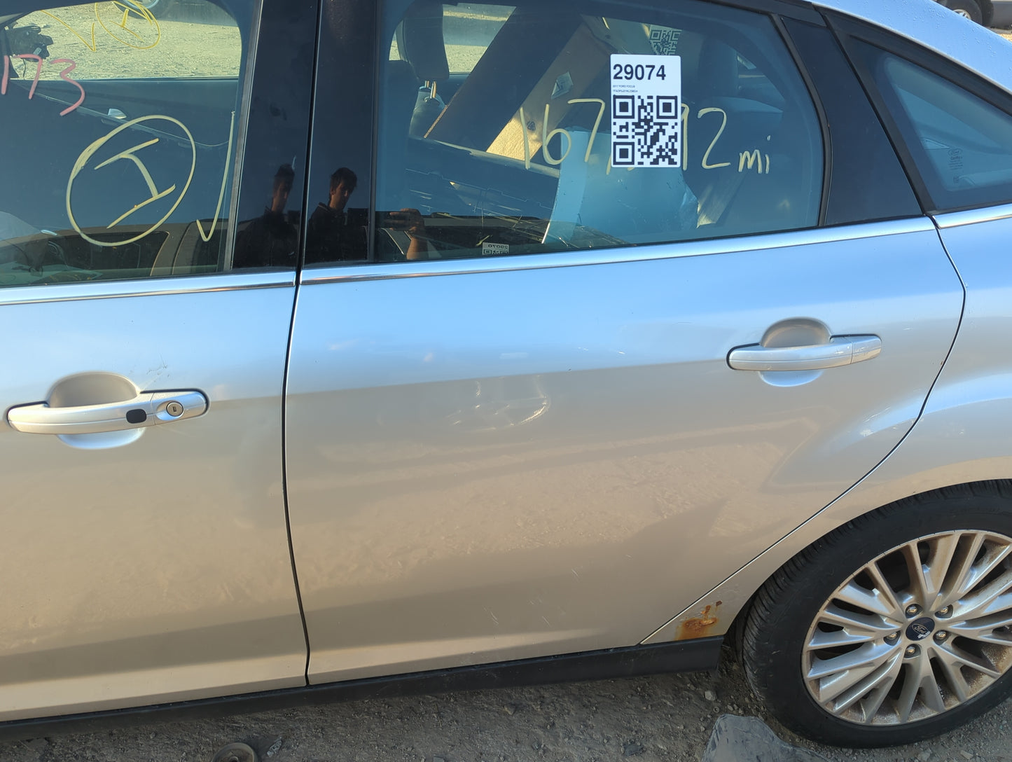 2012-2018 Ford Focus Driver Rear Door Oem - Oemusedautoparts1.com