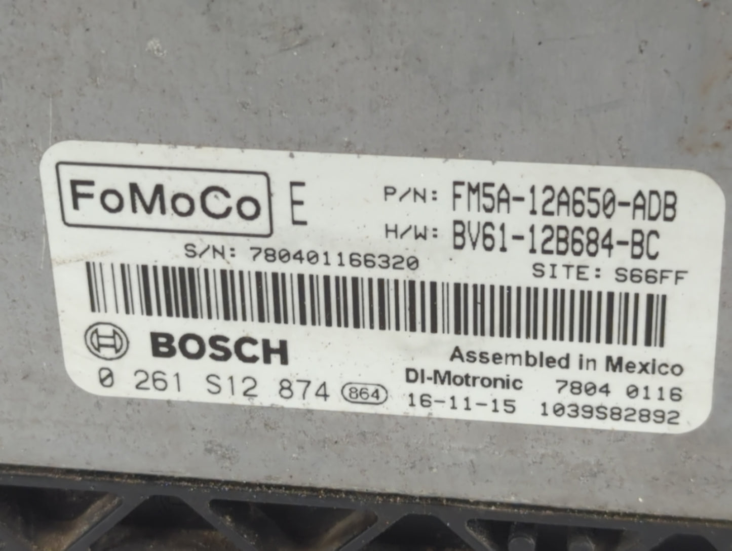 2013-2018 Ford Focus PCM Engine Control Computer ECU ECM PCU OEM P/N:FM5A-12A650-ADB Fits Fits 2013 2014 2015 2016 2017 2018