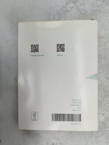 2017 Ford Focus Owners Manual Book Guide P/N:HM5J19A321AA OEM Used Auto Parts