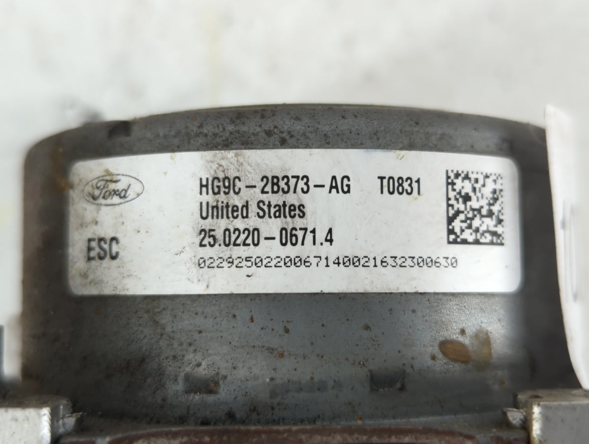 2017-2018 Ford Fusion Anti-Lock Brake ABS Pump Module Actuator OEM P/N:HG9C-2B373-AG Fits Fits 2017 2018 OEM Used Auto Parts