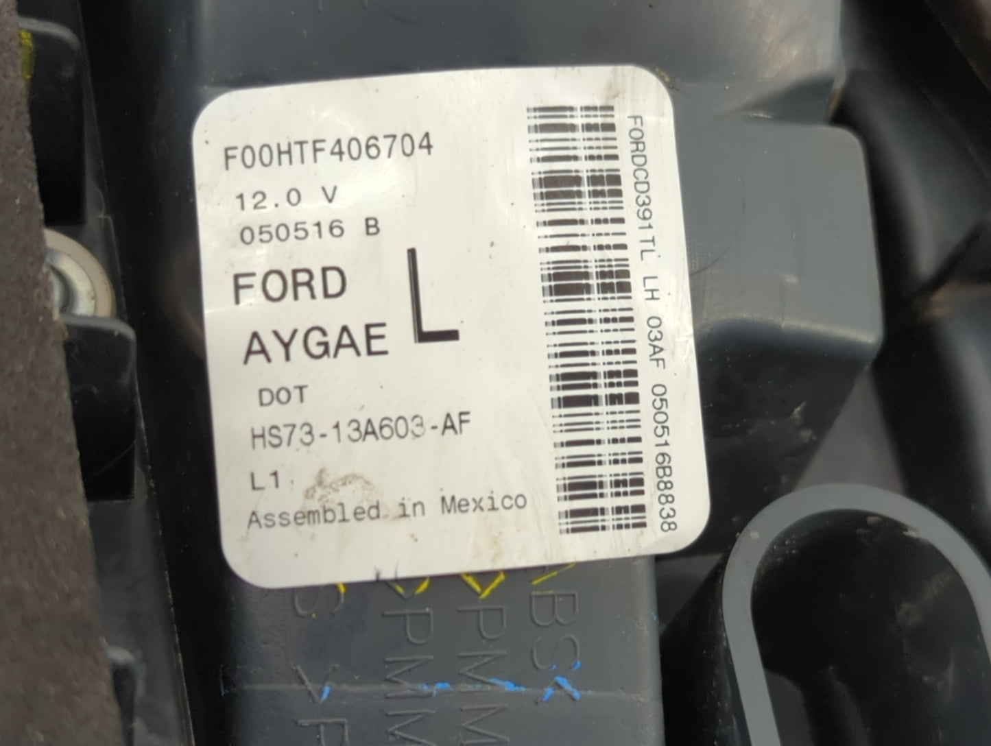 2017-2020 Ford Fusion Tail Light Assembly Driver Left OEM P/N:HS73-13A603 Fits Fits 2017 2018 2019 2020 OEM Used Auto Parts