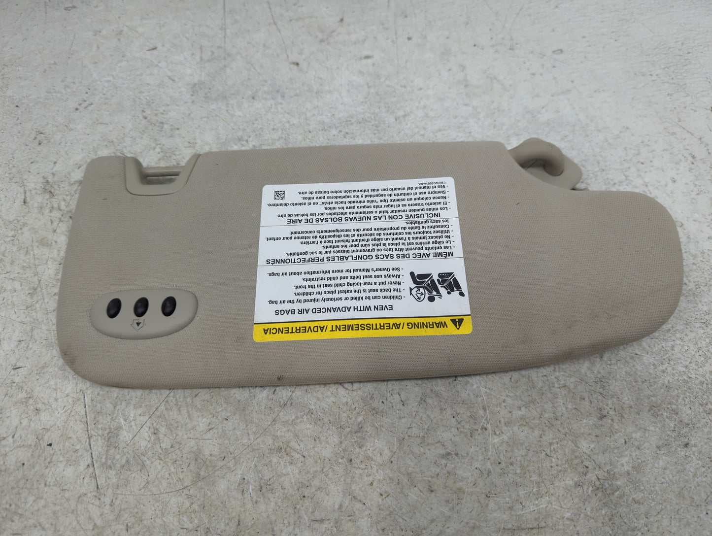 2017 Ford Fusion Sun Visor Shade Replacement Driver Left Mirror Fits OEM Used Auto Parts - Oemusedautoparts1.com