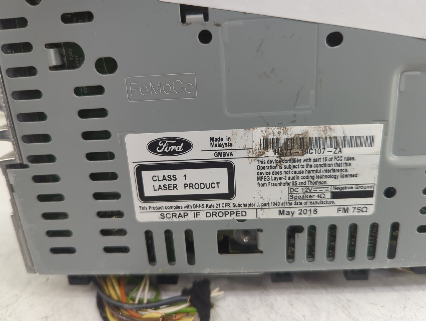2016-2020 Ford Fusion Radio AM FM Cd Player Receiver Replacement P/N:HS7T-19C107-ZA Fits Fits 2016 2017 2018 2019 2020 OEM U