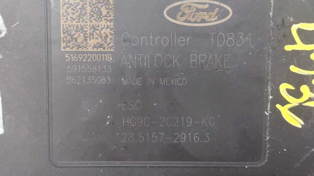 2017-2018 Ford Fusion Anti-Lock Brake ABS Pump Module Actuator OEM P/N:HG9C-2B373-AH HG9C-2B373-CF Fits Fits 2017 2018 OEM U