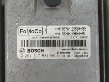 2017-2019 Ford Fusion PCM Engine Control Computer ECU ECM PCU OEM P/N:KS7A-12A650-BCA HS7A-12A650-ABB Fits Fits 2017 2018 2019 OEM Used Auto Parts