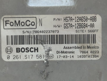 2017-2019 Ford Fusion PCM Engine Control Computer ECU ECM PCU OEM P/N:KS7A-12A650-BCA HS7A-12A650-ABB Fits Fits 2017 2018 2019 OEM Used Auto Parts