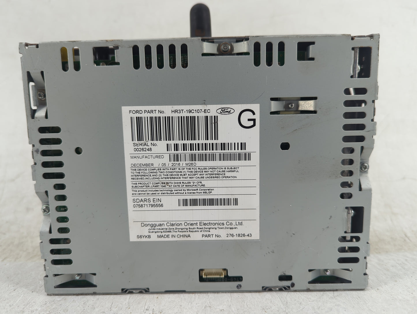 2016-2017 Ford Mustang Radio AM FM Cd Player Receiver Replacement P/N:HR3T-19C107-EC Fits Fits 2016 2017 OEM Used Auto Parts
