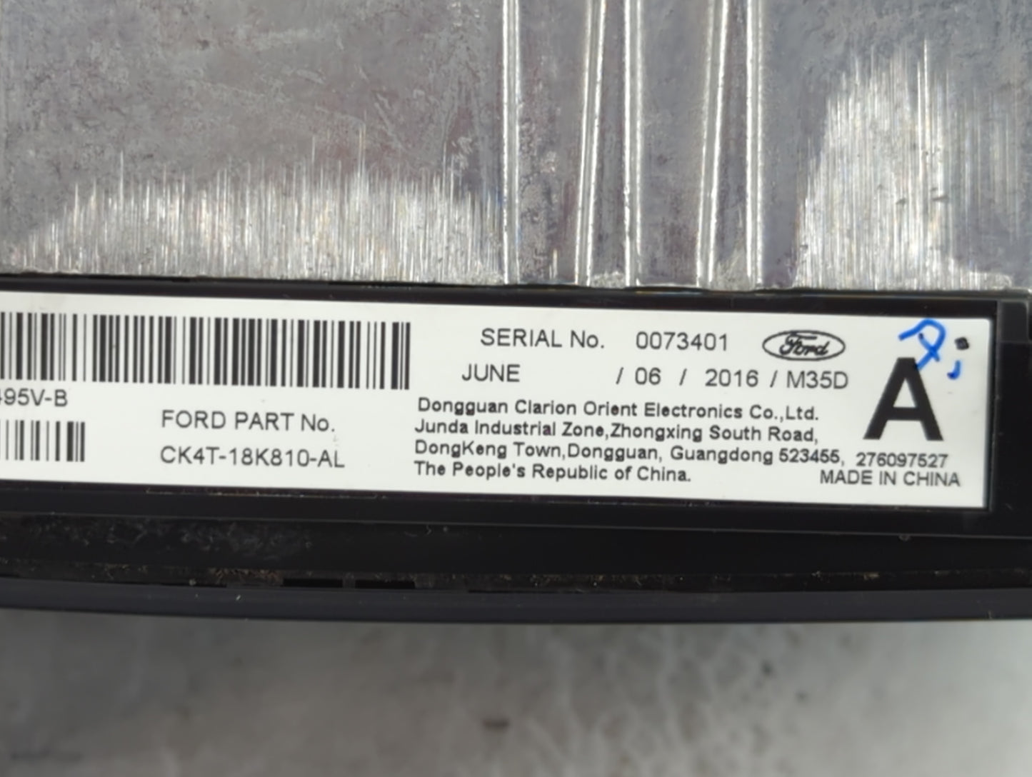 2016-2019 Ford Transit-250 Radio AM FM Cd Player Receiver Replacement P/N:CK4T-18K810-AL Fits Fits 2016 2017 2018 2019 OEM U