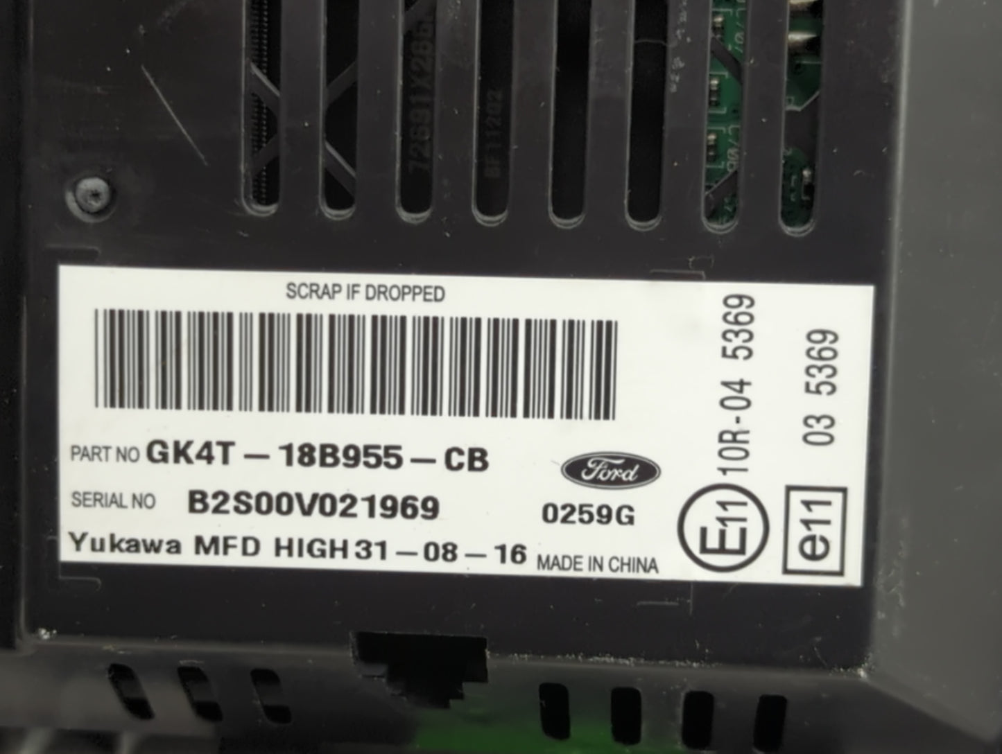 2016-2017 Ford Transit Connect Information Display Screen - Oemusedautoparts1.com