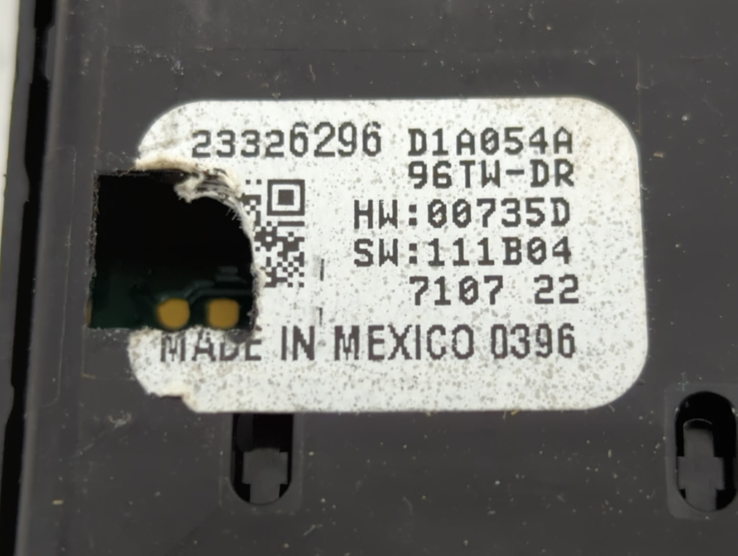 2017 Gmc Acadia Master Power Window Switch Replacement Driver Side Left P/N:23326296 D1A054A Fits OEM Used Auto Parts - Oemu