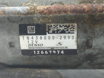 2017-2022 Gmc Acadia Car Starter Motor Solenoid OEM P/N:TN438000-2990 12667974 Fits Fits 2016 2017 2018 2019 2020 2021 2022 OEM Used Auto Parts