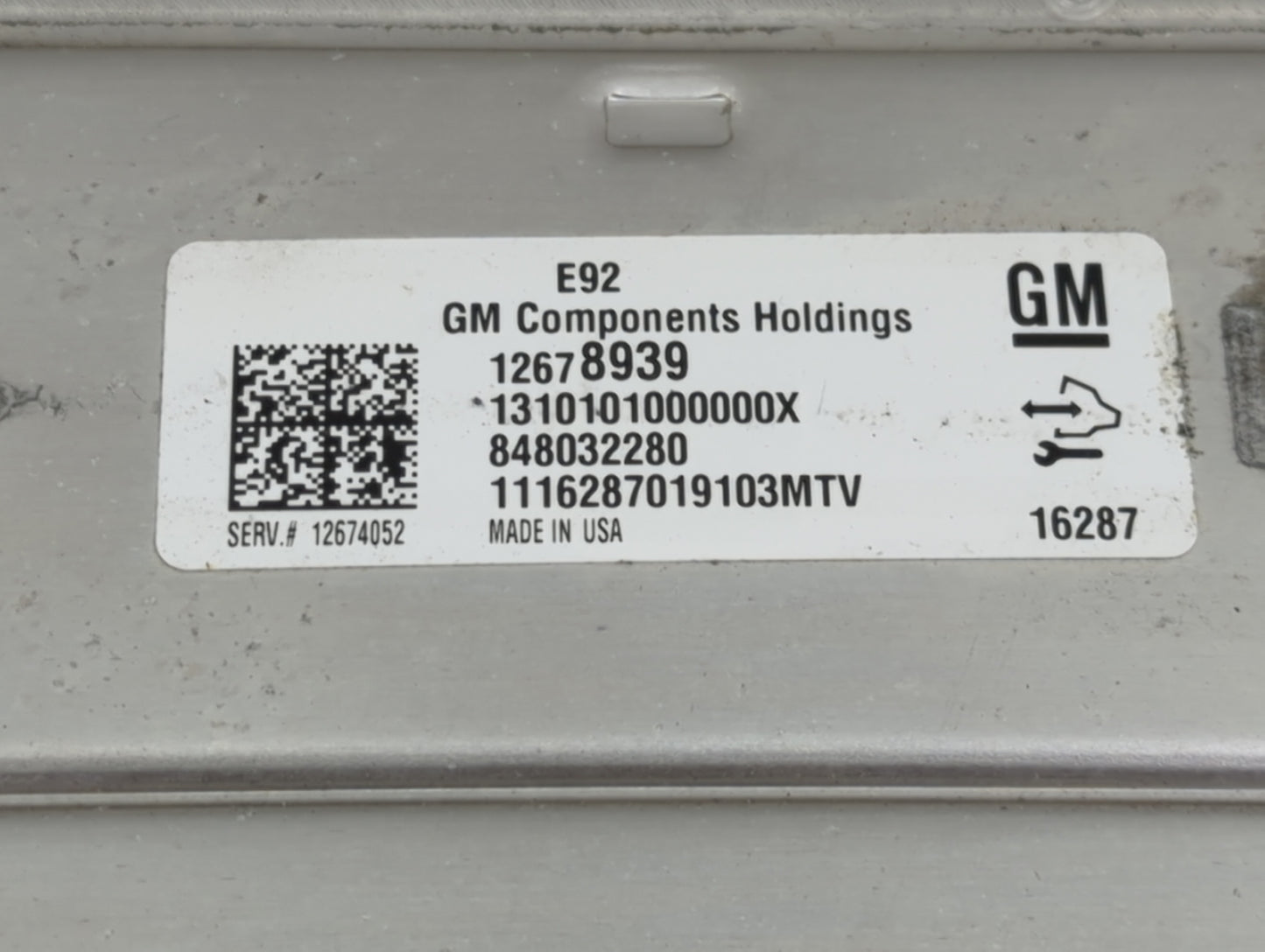 2016-2018 Gmc Sierra 1500 PCM Engine Control Computer ECU ECM PCU OEM P/N:848032280 12678939 Fits Fits 2016 2017 2018 OEM Us