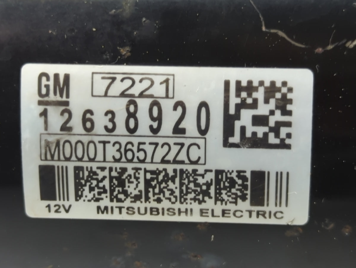2010-2017 Gmc Terrain Car Starter Motor Solenoid OEM P/N:12638920 M000T36572ZC Fits OEM Used Auto Parts - Oemusedautoparts1.