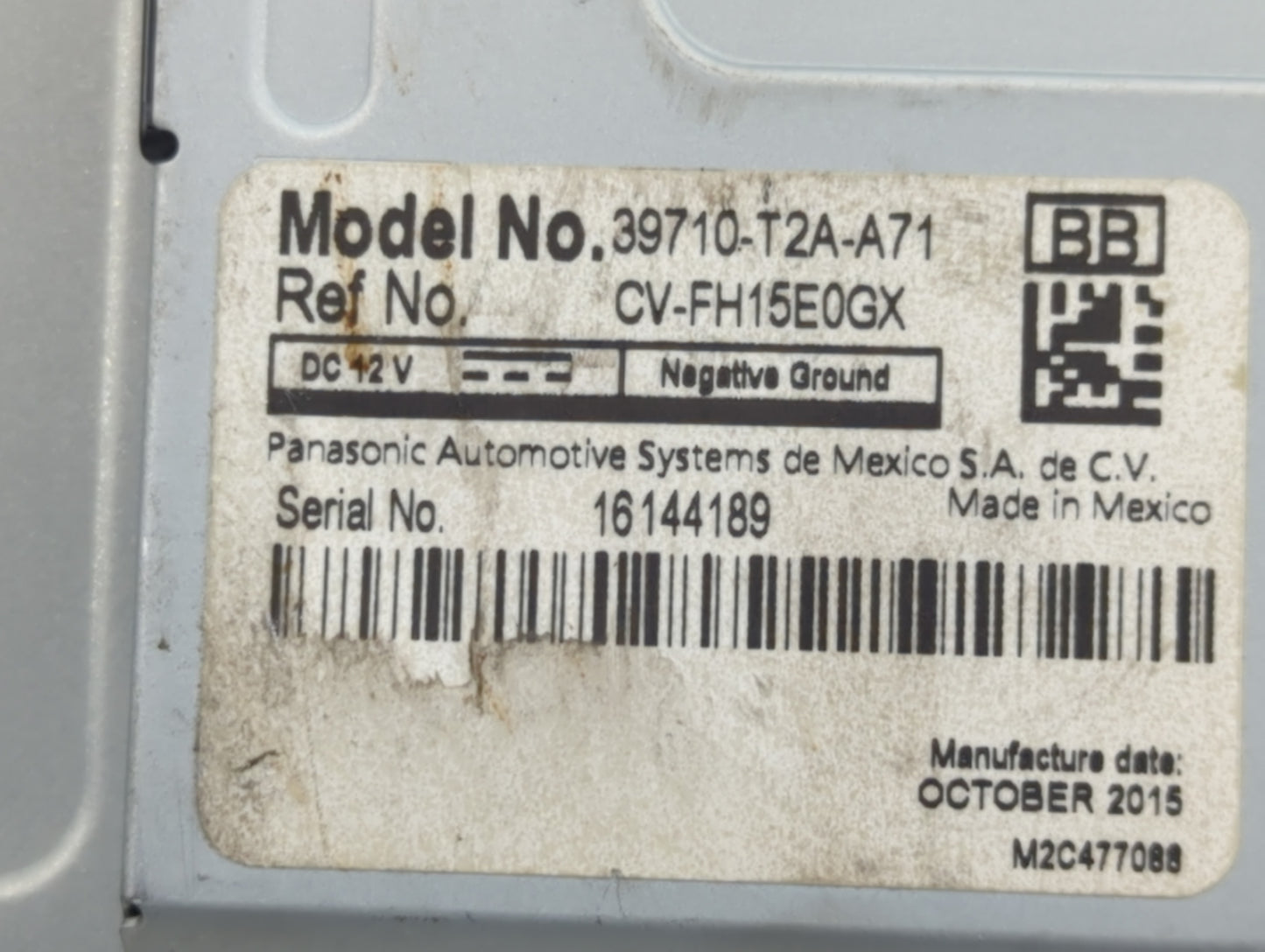 Honda Accord Information-gps-tv Control Module 39710-t2a-a71 - Oemusedautoparts1.com
