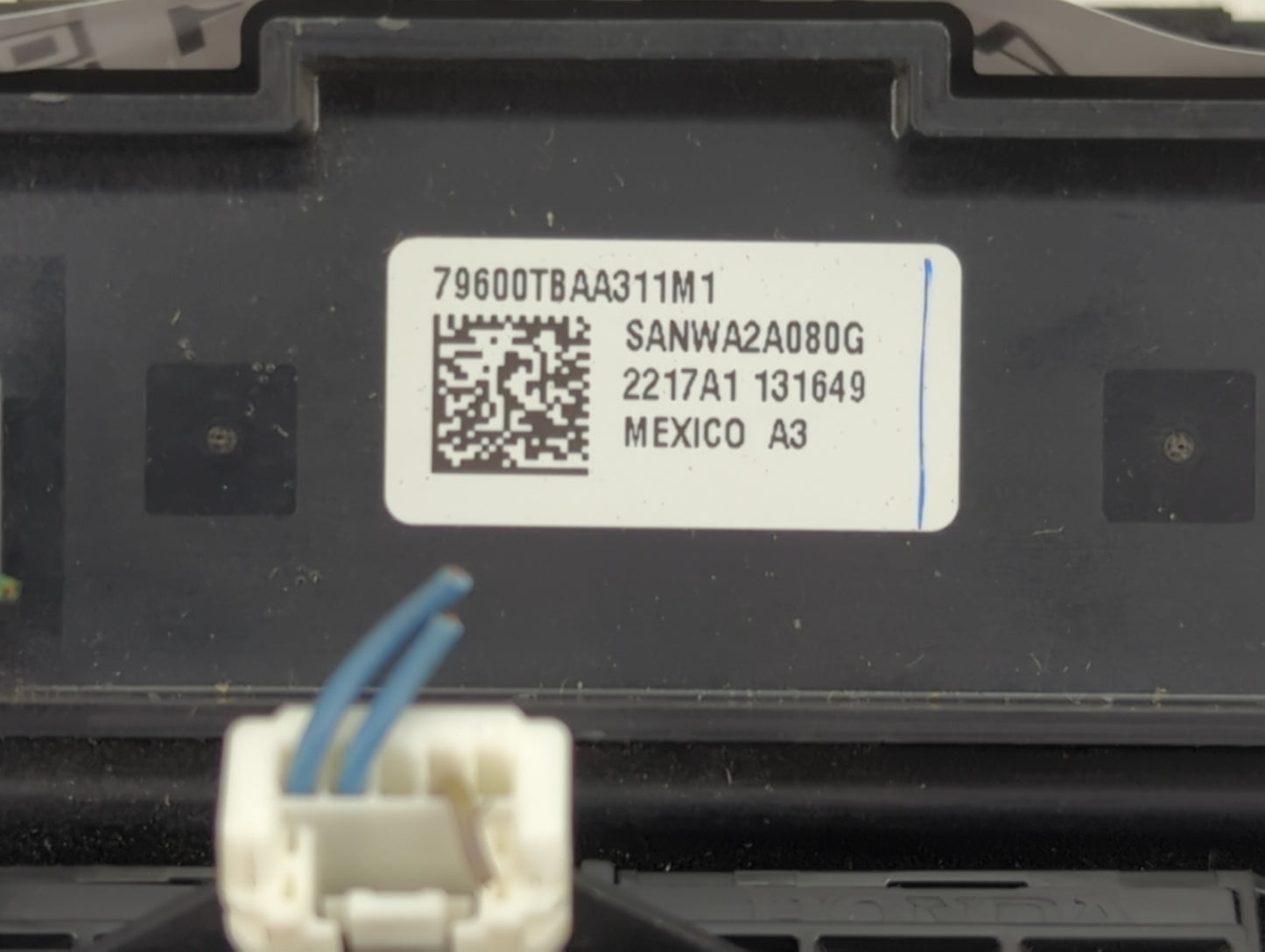 2017 Honda Civic Climate Control Module Temperature AC/Heater Replacement P/N:79600TBAA311M1 SANWA2A080G Fits OEM Used Auto
