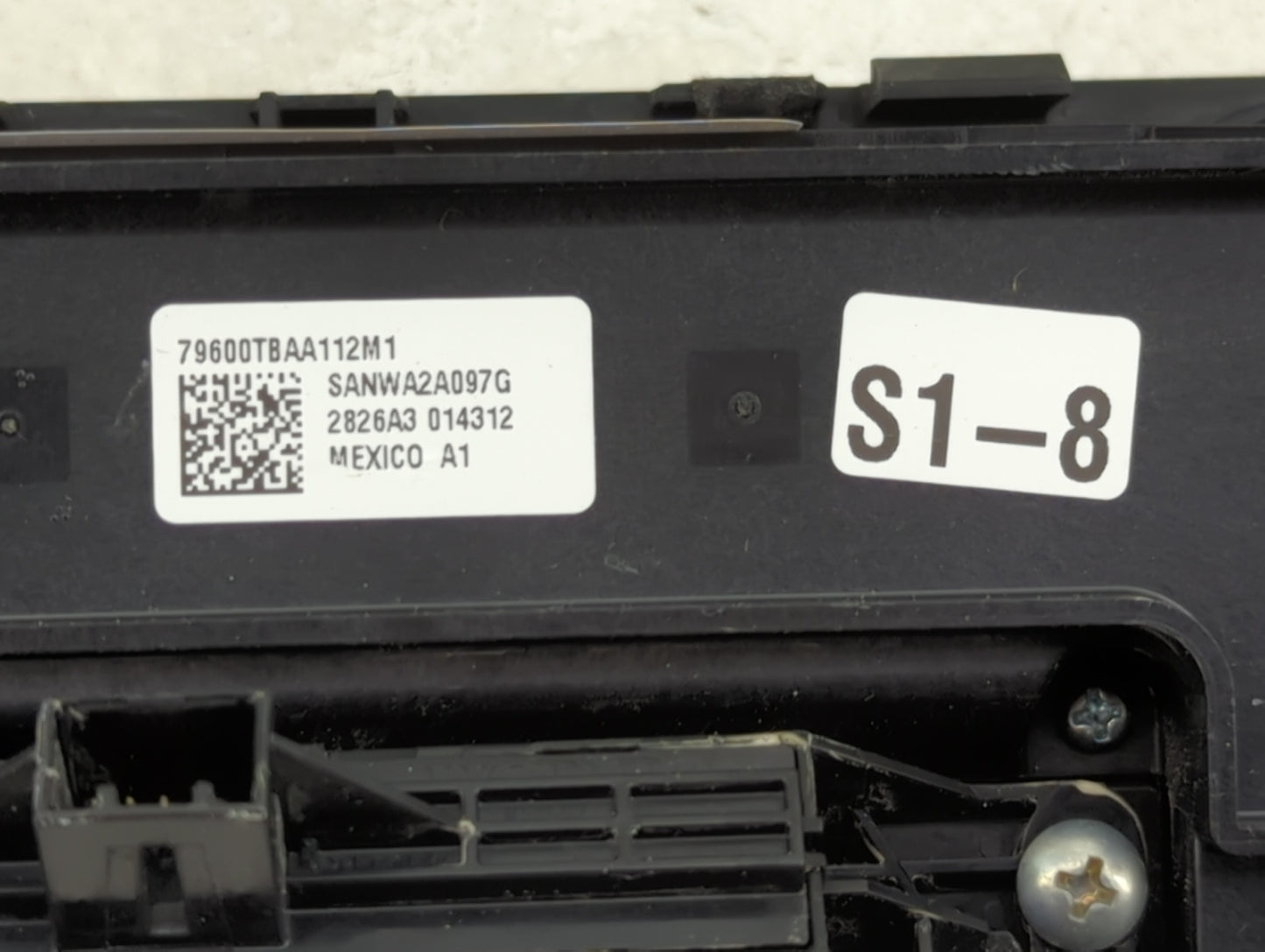 2017 Honda Civic Climate Control Module Temperature AC/Heater Replacement P/N:SANWA2A097G 79600TBAA112M1 Fits OEM Used Auto