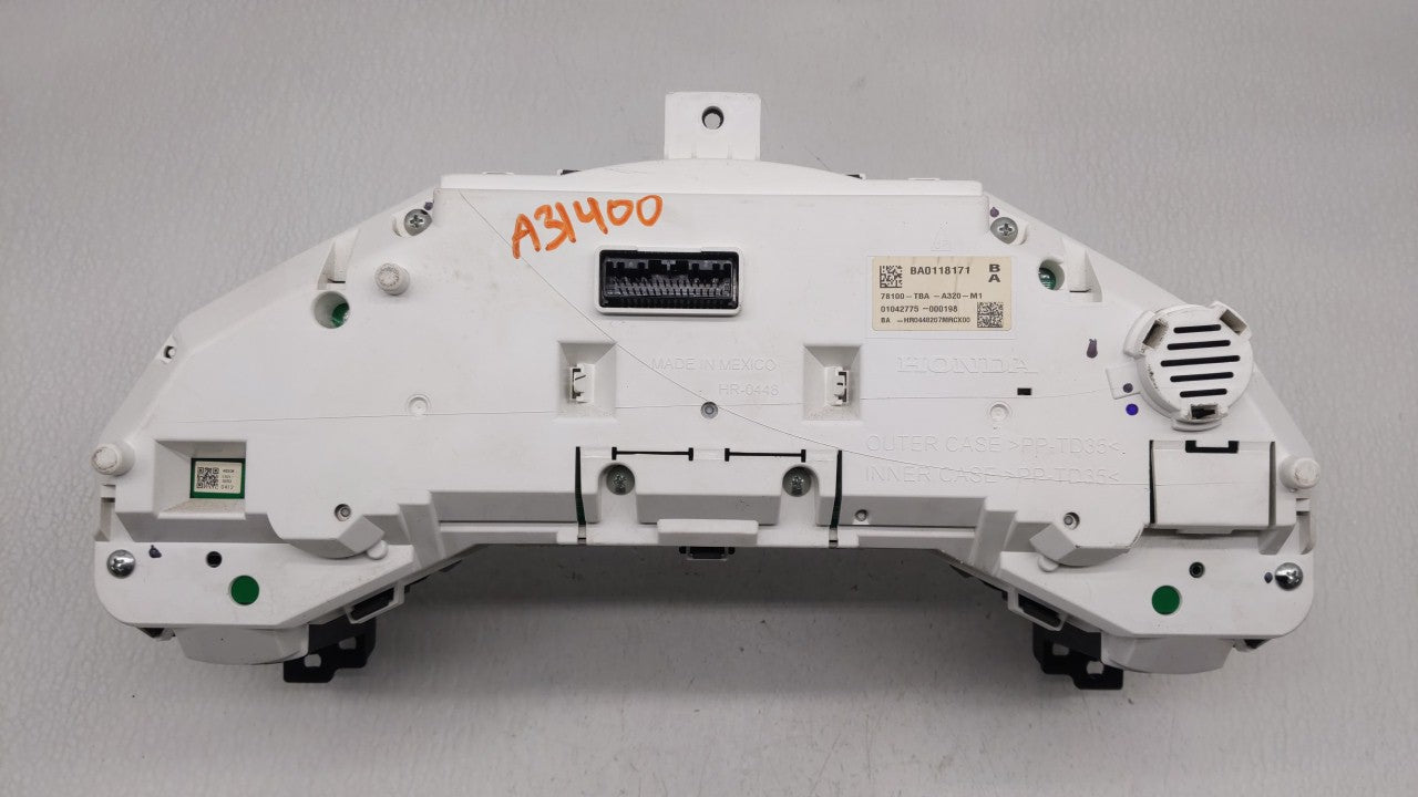 2016-2018 Honda Civic Instrument Cluster Speedometer Gauges P/N:78100-TBA-A310-M1 78100-TBA-A320-M1 Fits Fits 2016 2017 2018