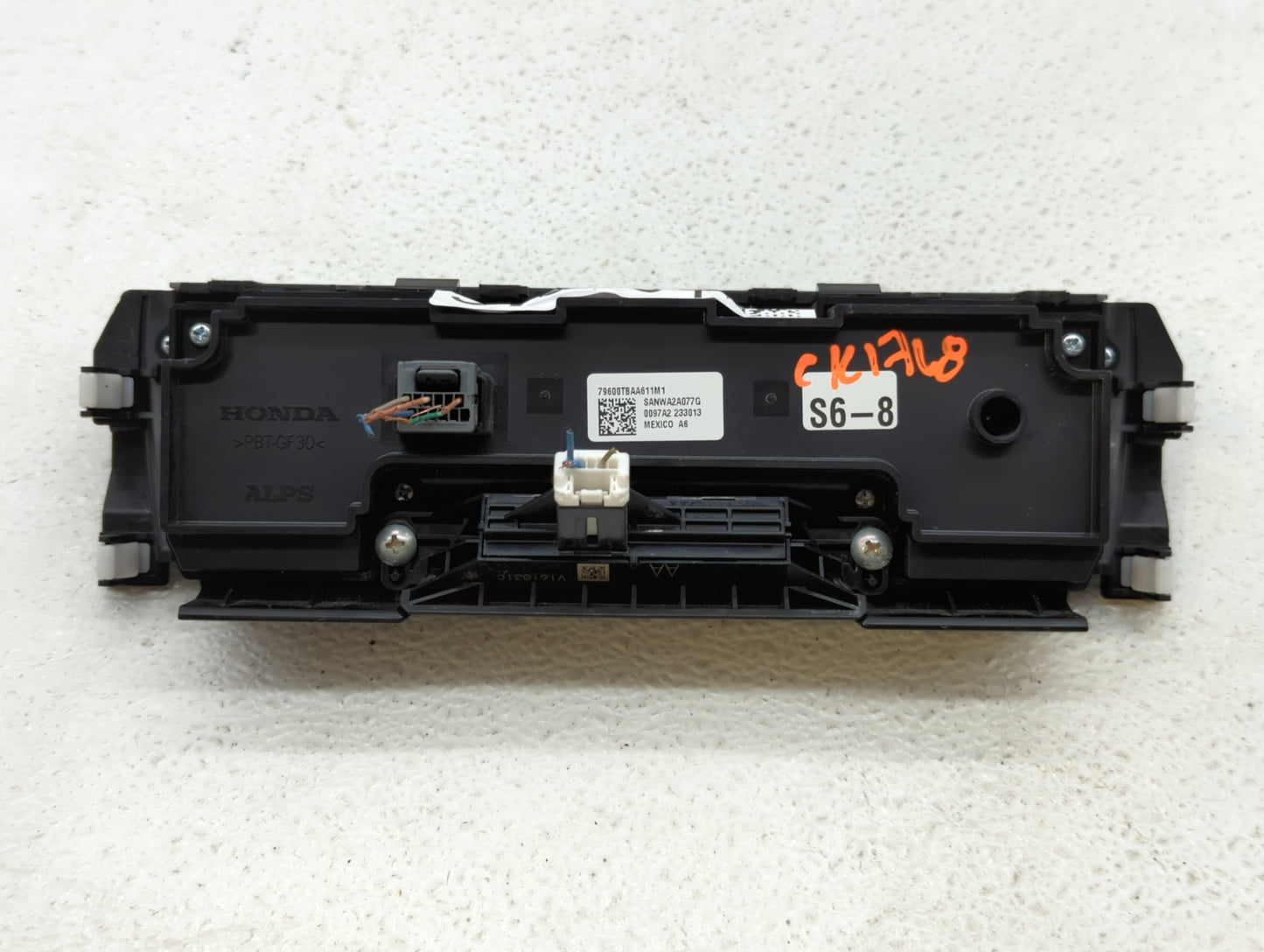 2016-2018 Honda Civic Climate Control Module Temperature AC/Heater Replacement P/N:79600TBAA611M1 79600TBAC411M1 Fits OEM Us