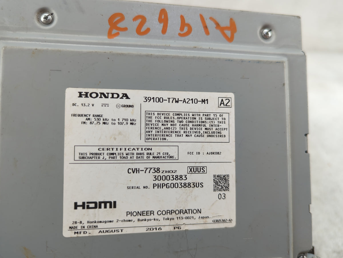 2017 Honda Hr-v Tuner Satellite Receiver - Oemusedautoparts1.com
