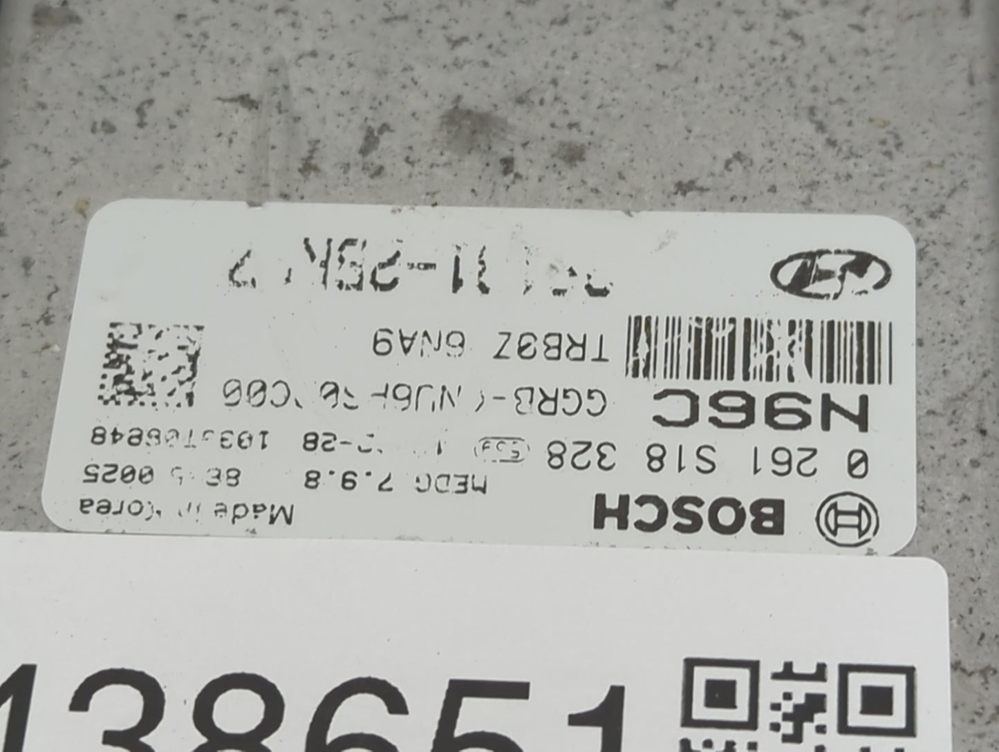 2015-2017 Hyundai Accent PCM Engine Control Computer ECU ECM PCU OEM P/N:0261S18328 39111-2BAN7 Fits Fits 2015 2016 2017 OEM